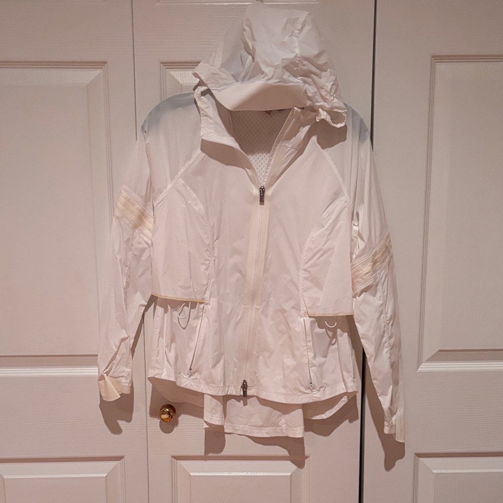 Athleta Women's White Hooded Ski Jacket